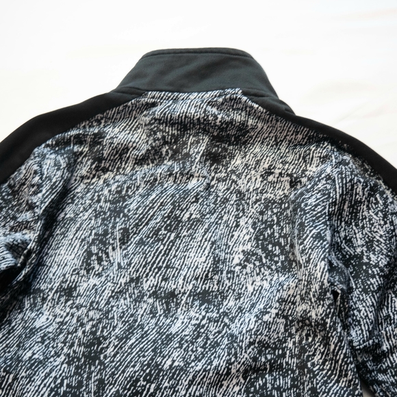 Adidas Big Boy's 7 Black White Tricot Tracksuit Jacket - Picture 6 of 10